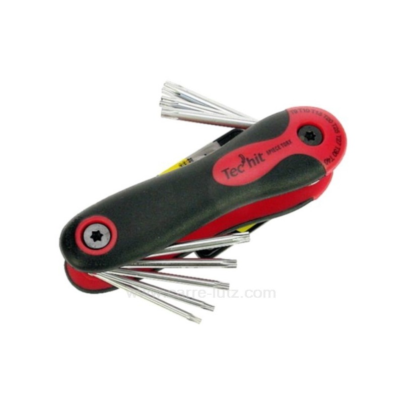 FC35001  Jeu de 8 clés torx percées sur monture bi matière T9 à T40 11,90 €