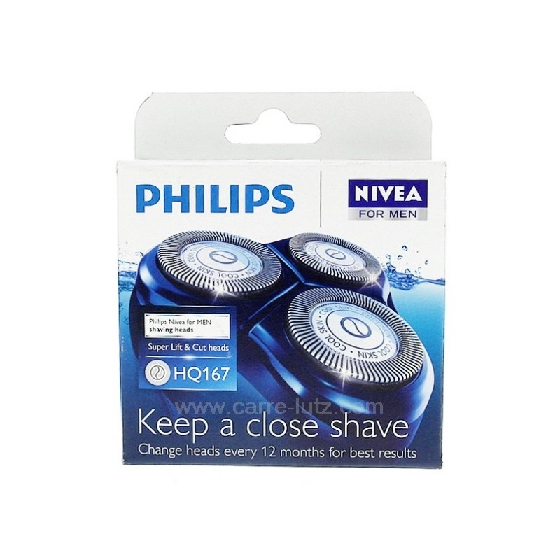 HQ167  3 Grilles de rasoir cool skin Philips 58,80 €