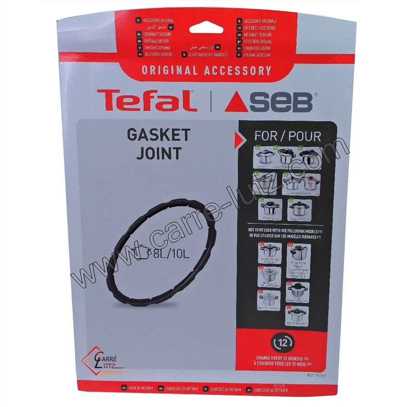 SEB792237 Joint d'autocuiseur 8 10 litres Seb clipso inox 18,90 € SEB792237 Joint d'autocuiseur 8 10 litres Seb clipso inox 18,90 €