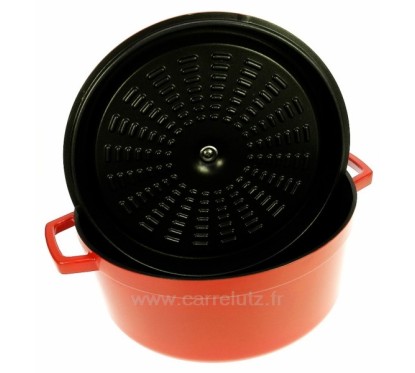 Cocotte en fonte d'aluminium ronde 6,7 litres﻿ diamètre 28 cm﻿