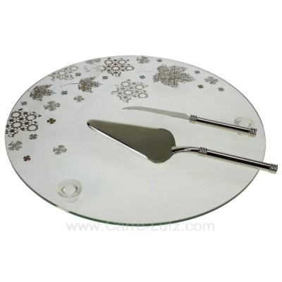 CL21010092  Plat à tarte et fromage en verre décor hivernal 42,40 €