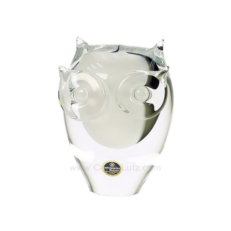 CL40004061  Hibou en cristal de bohéme blanc et noir 60,30 €