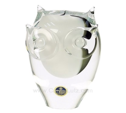 CL40004061  Hibou en cristal de bohéme blanc et noir 60,30 €