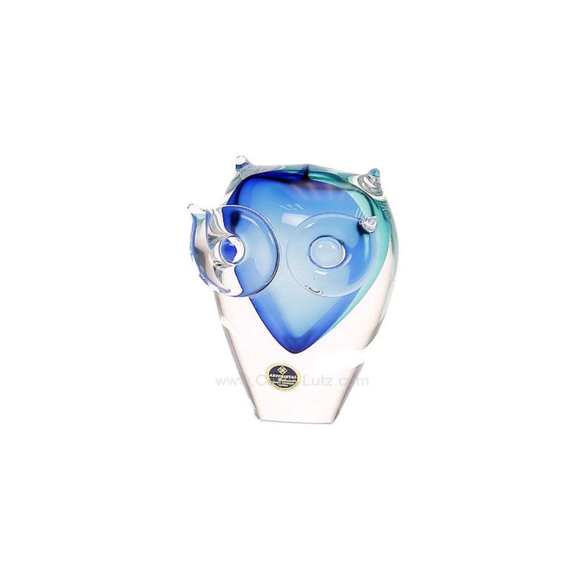 CL40004063  Hibou en cristal de bohéme bleu et turquoise 60,30 €