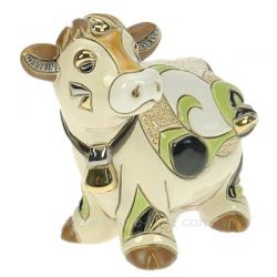 Vache en céramique platine et or - De Rosa Rinconada , reference CL47200068