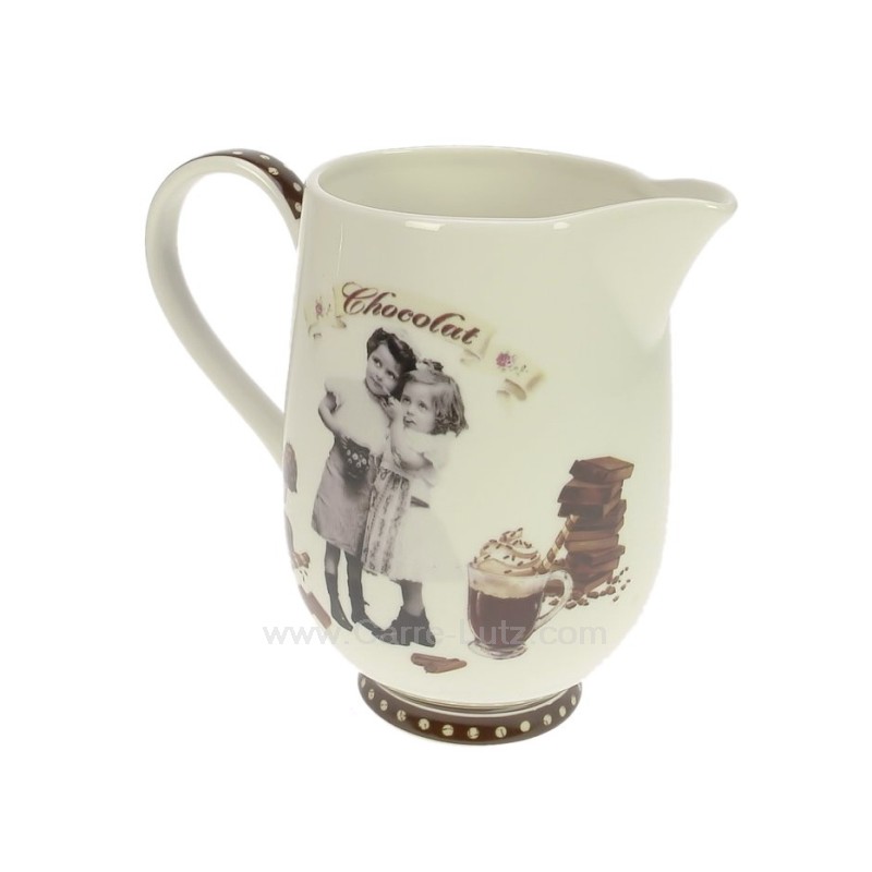 CL50190052  Pichet porcelaine en porcelaine décorèe décor chocolatine 39,60 €