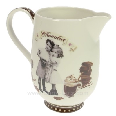 CL50190052  Pichet porcelaine en porcelaine décorèe décor chocolatine 39,60 €