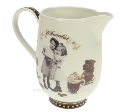 CL50190052  Pichet porcelaine en porcelaine décorèe décor chocolatine 39,60 €