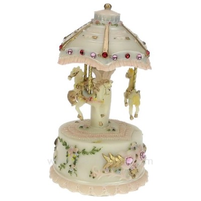 CL50231132  Carrousel rose avec strass et lumière en polyrésine 31,60 €