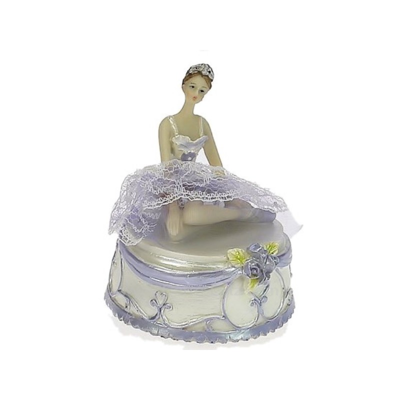 CL50231135  Ballerine robe dentelle mauve en polyrésine 21,10 €