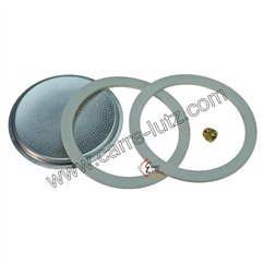 853023  Filtre + 2 joints + soupape pour Moka 12 Tasses 5,80 €