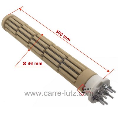 703605B  Résistance de chauffe-eau stéatite à barillets 47X300mm 1800W tous courants Monophasé ou triphasé 23,90 €