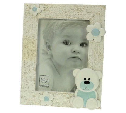 Cadre photo décor ours bleu