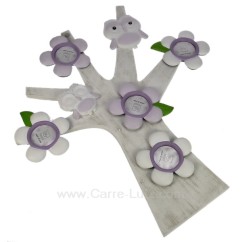 CL84000200  Arbre porte photos décor fleurs et hibou lilas 87,50 €