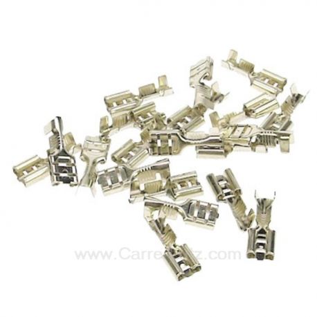 20 Cosses femelles 6,3 mm Inox , reference 732046