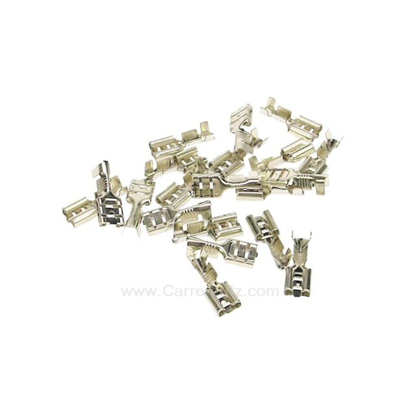 20 Cosses femelles 6,3 mm Inox