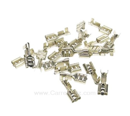 732046  20 Cosses femelles 6,3 mm Inox 6,80 €