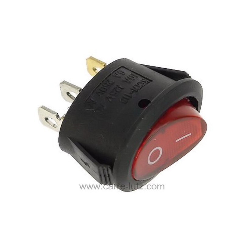 220210  Interrupteur ovale à voyant rouge 4,80 €