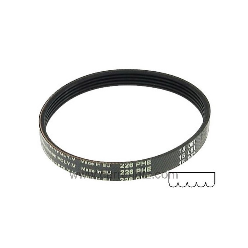 726263  491500302 - Courroie plate 226 H5 de sèche linge Arcelik Beko  7,50 €