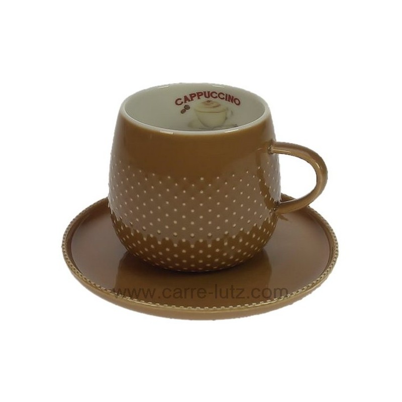 CL10030428  Coffret tasse capuccino en porcelaine couleur caramel 18,00 €