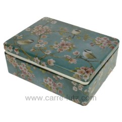 CL10030429 Boite à thé en métal décor fleur de cerisier et oiseaux 16,60 €