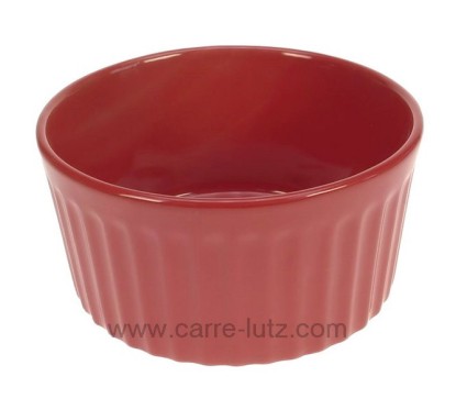 Moule à soufflé en céramique rouge diamètre 19 cm