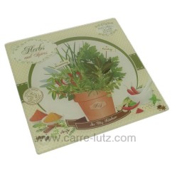 CL28000059 Dessous de plat en verre trempé sérigraphié décor herbes et épices 15,00 €