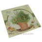 Dessous de plat en verre trempé sérigraphié décor herbes et épices
