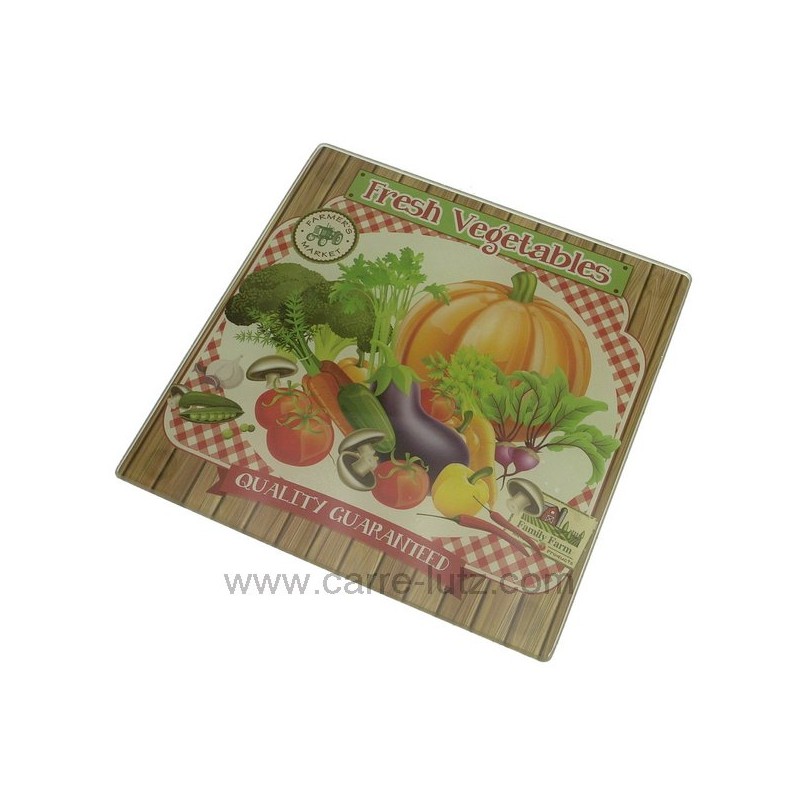 CL28000060  Dessous de plat en verre trempé sérigraphié décor légumes 15,00 €