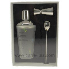 CL50180026  Coffret cocktail 3 pièces verre et inox 33,40 €