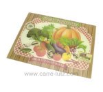 CL50201037  Planche à découper en verre résistant à la température 250 ° décor légumes 15,00 €