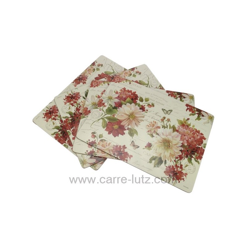 CL70000103  Set de table par 4 décor Season Flower 36,10 €