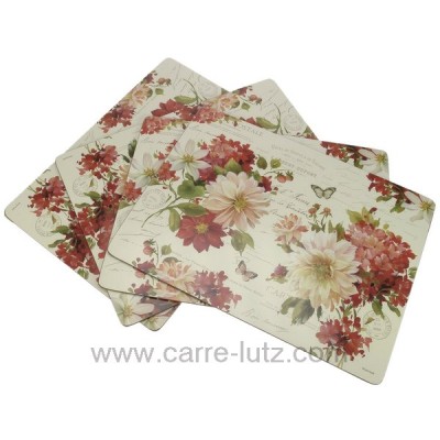 CL70000103 Set de table par 4 décor Season Flower 36,10 €