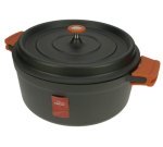 991LC25925  Faitout rond noir diamètre 24 cm en fonte d'aluminium Lacor 25925  73,10 €