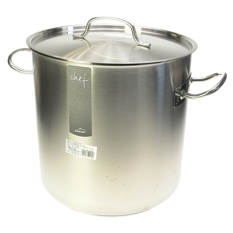 Marmite traiteur chef inox 18/10 avec couvercle diamètre 32 cm Lacor 50132 