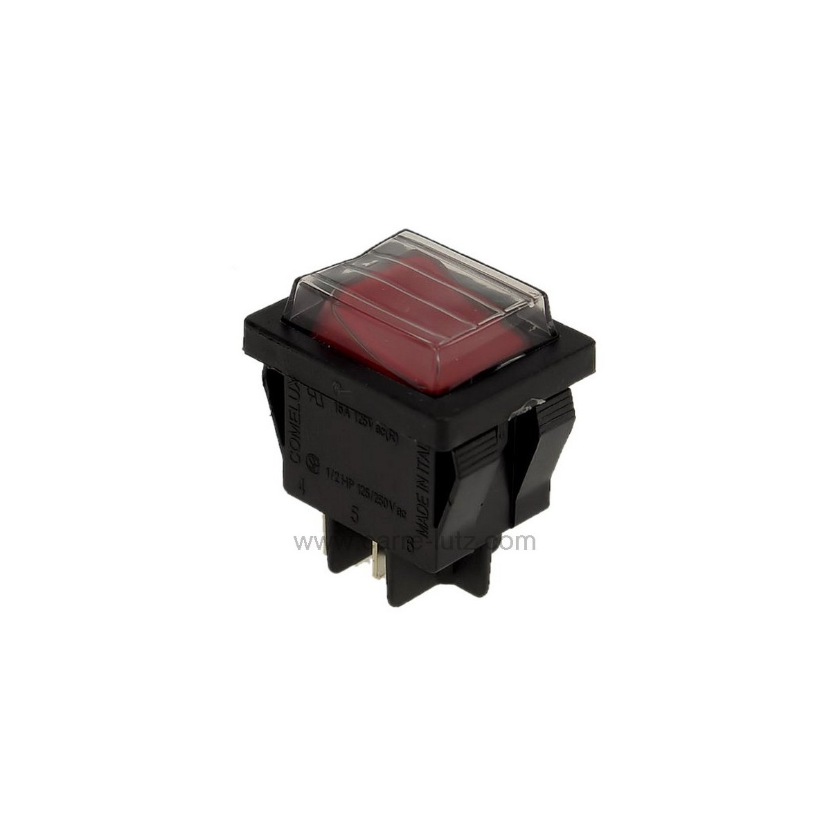 220200  Interrupteur bipolaire à voyant rouge étanche 3,00 €