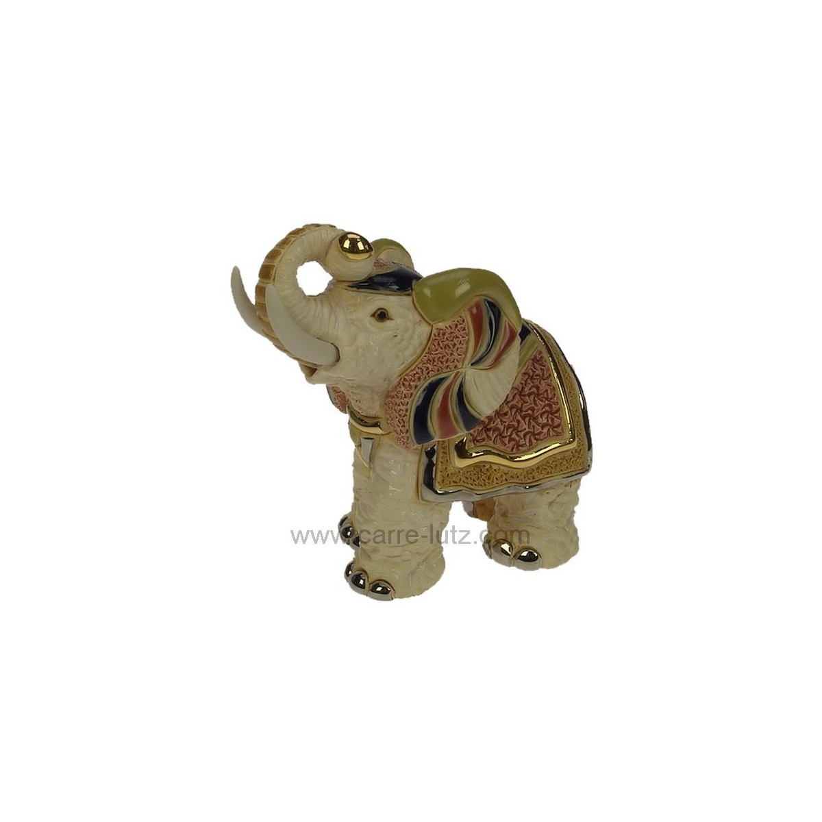 CL47200079  Eléphant indien blanc en céramique platine et or - De Rosa Rinconada 98,30 €