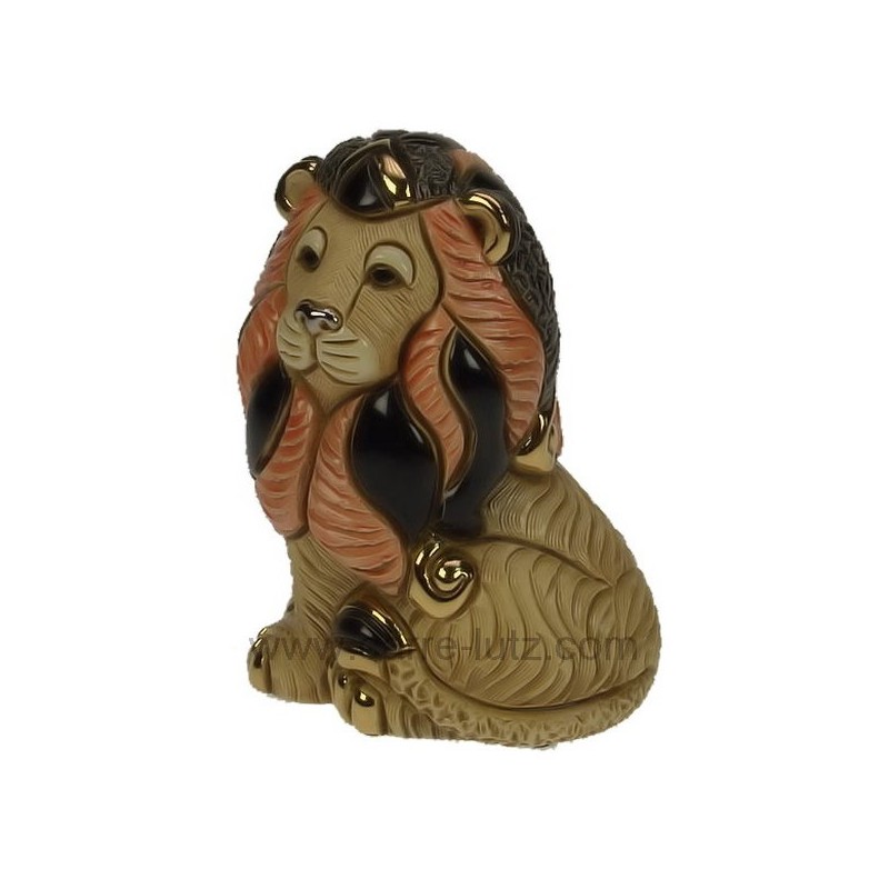 CL47200080  Lion Barbarie en céramique platine et or - De Rosa Rinconada 98,30 €