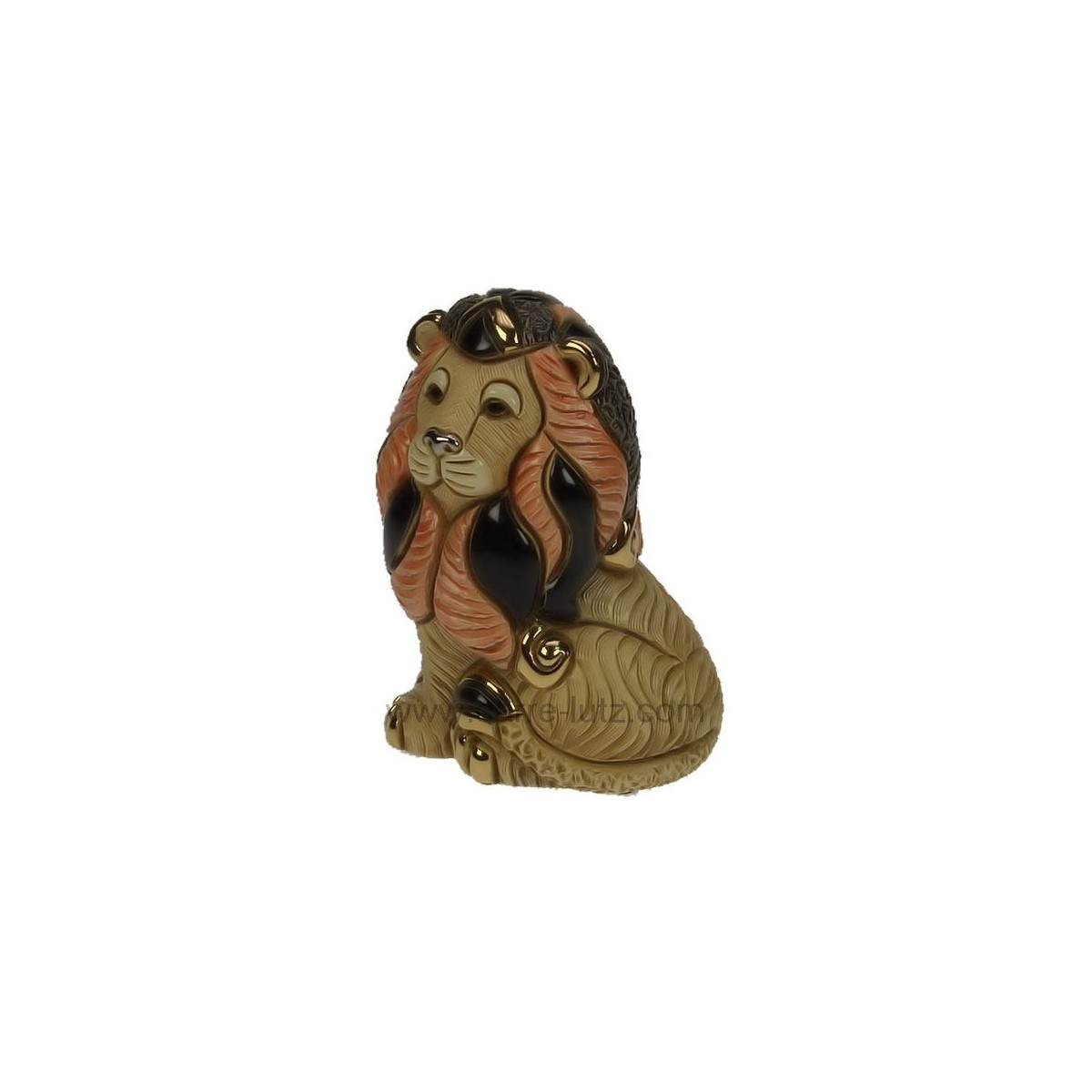 CL47200080  Lion Barbarie en céramique platine et or - De Rosa Rinconada 98,30 €
