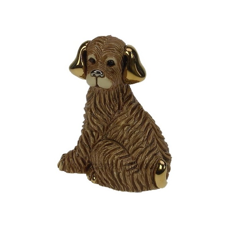 CL47200081  Chien marron en céramique platine et or - De Rosa Rinconada 88,00 €