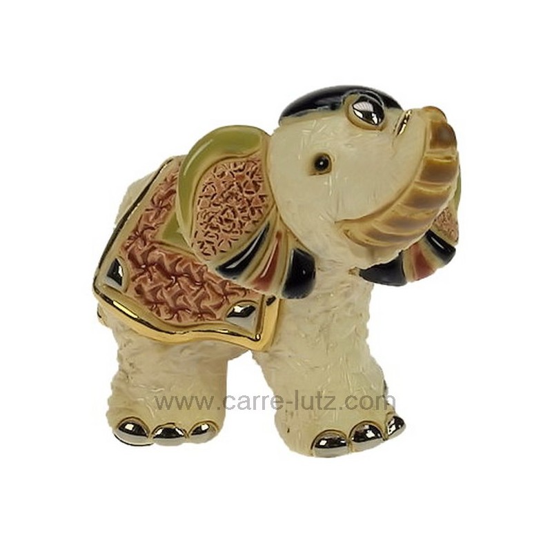 CL47200087  Bébé éléphant indien blanc en céramique platine et or - De Rosa Rinconada 75,40 €