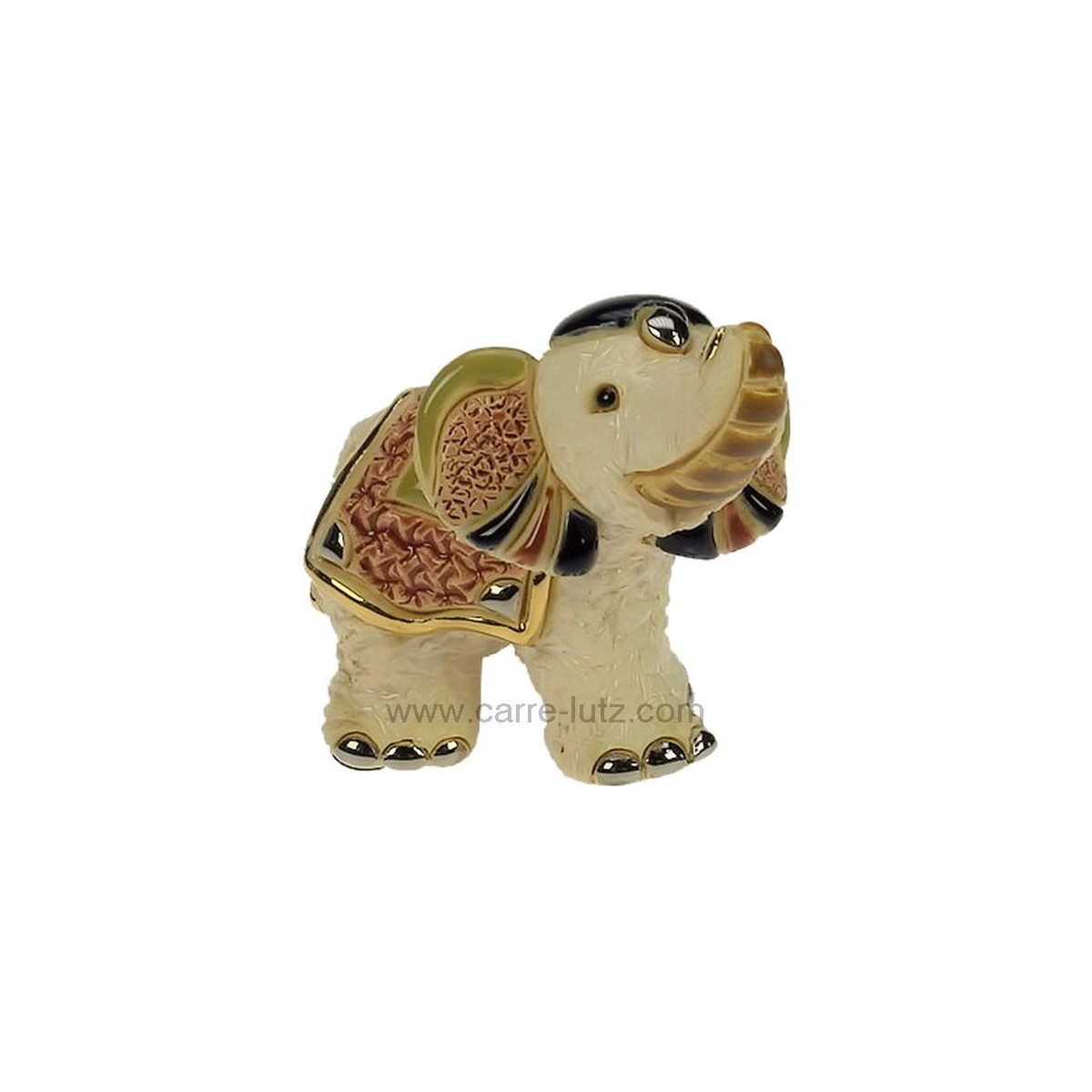 CL47200087  Bébé éléphant indien blanc en céramique platine et or - De Rosa Rinconada 75,40 €