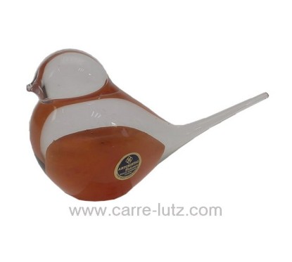 CL40004069  Petit oiseau cristal de bohéme orange 19,90 €