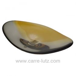 Coupe cristal de Bohème noire et ambre , reference CL40004074