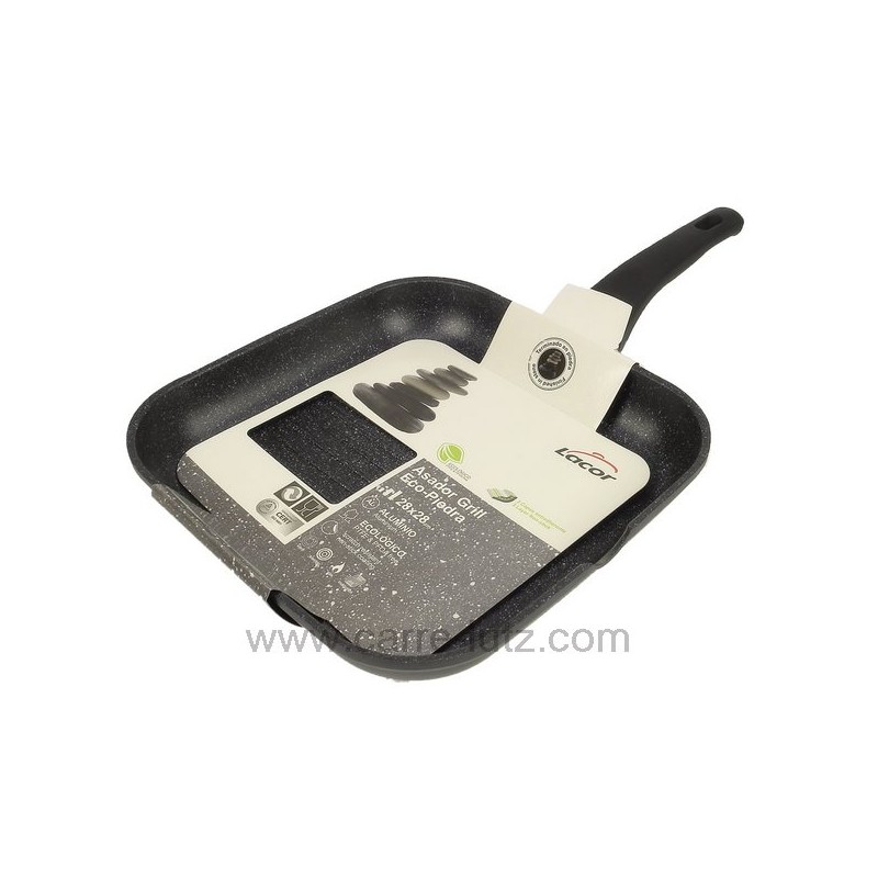 991LC24129  Poele grill carré 28x28 cm en fonte d'aluminium Eco Piedra Lacor 24129 40,80 €