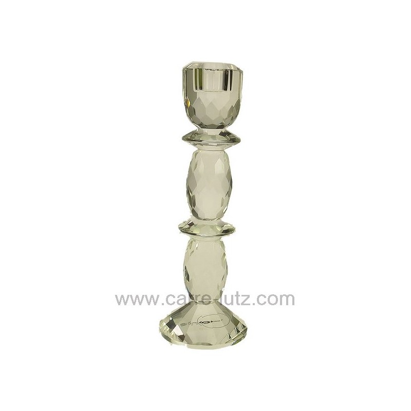 Bougeoir cristal hauteur 23,5 cm Mascagni