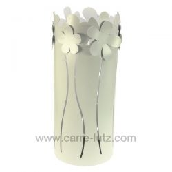 Porte parapluie en métal peint époxy blanc fleur blanche Mascagni