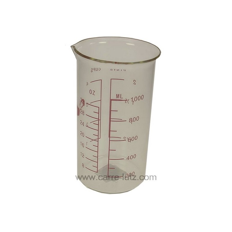 Verre mesureur en verre 1 litre
