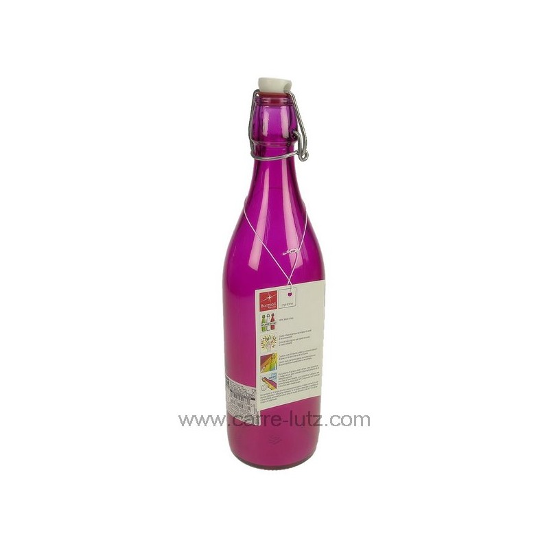 CL50152118  Bouteille en verre 1 litre couleur fushia Bormioli Rocco 4,30 €