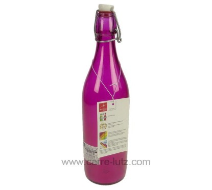 CL50152118  Bouteille en verre 1 litre couleur fushia Bormioli Rocco 4,30 €